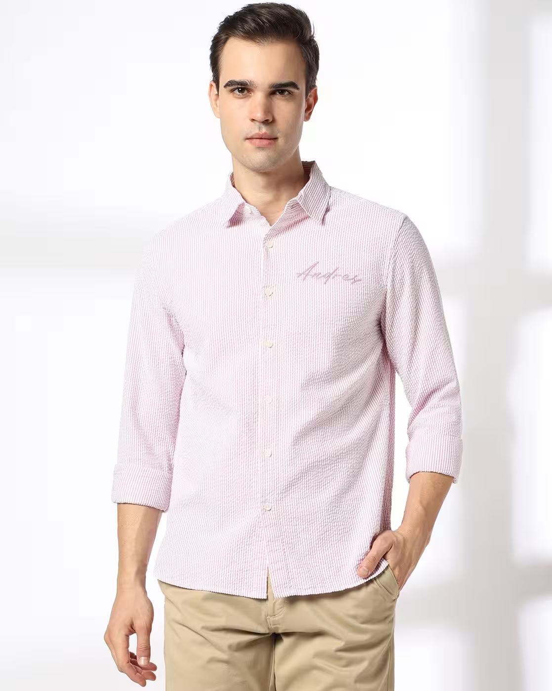 Men Stripes Regular Fit Shirt