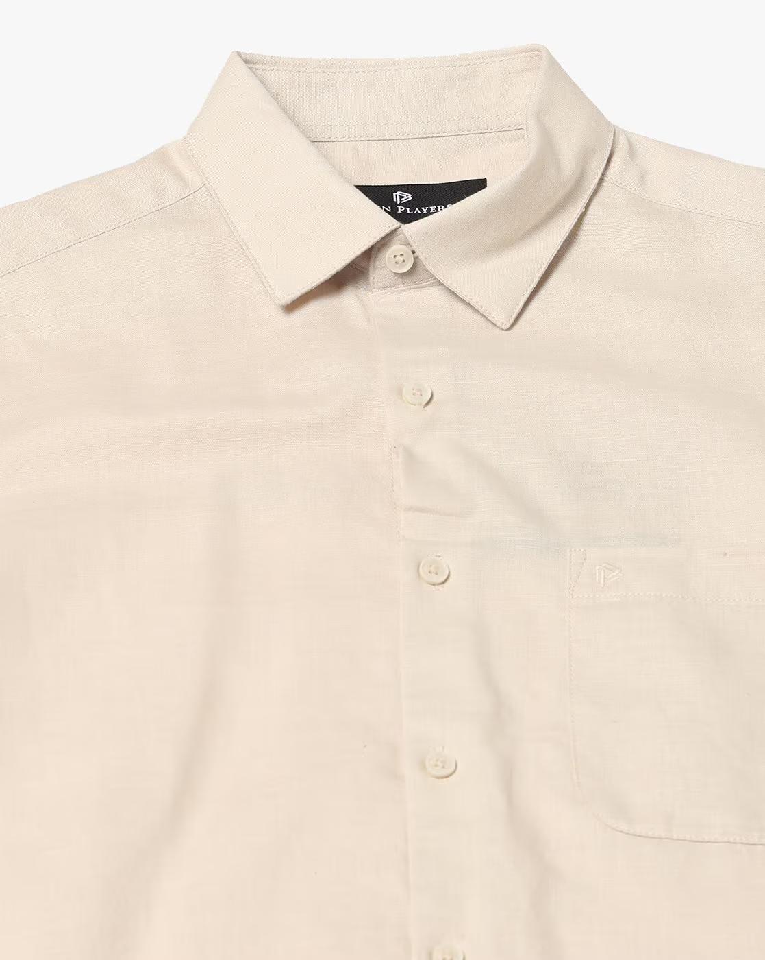 Men Slim Fit Shirt with Patch Pocket