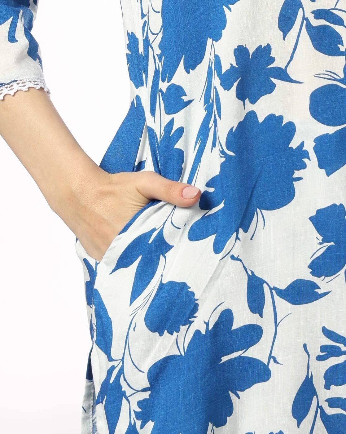 Women Floral Print Straight Kurta & Bottom Set