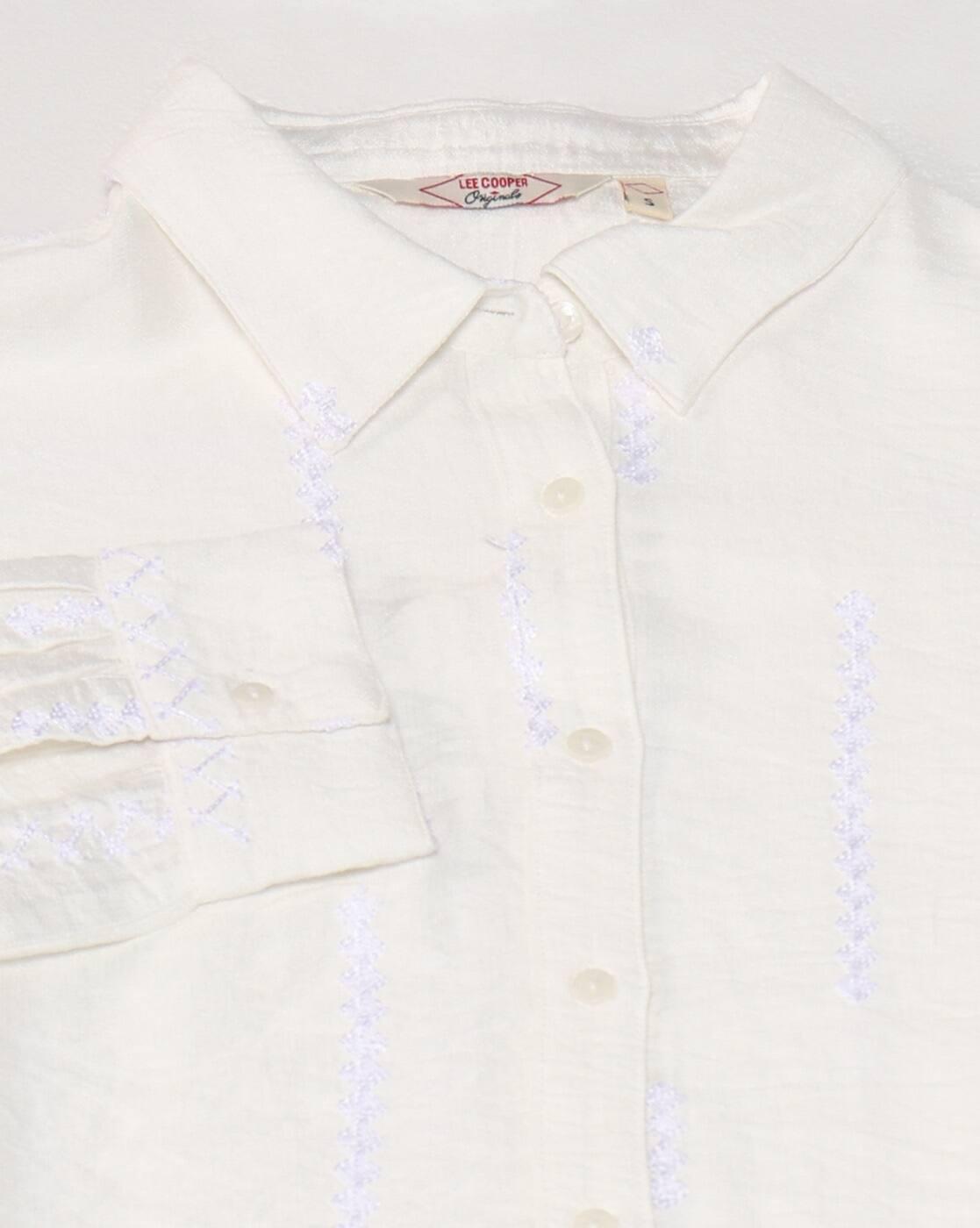 Women All-Over Embroidered Regular Fit Shirt