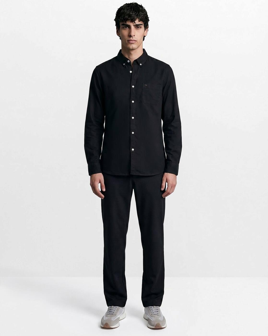 Men Slim Fit Button-Down Shirt