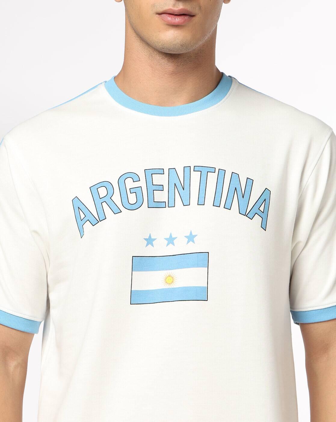 Men Argentina Football Regular Fit Crew-Neck T-Shirt