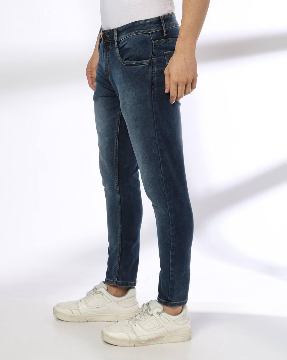 Men Lightly Washed Skinny Fit Jeans