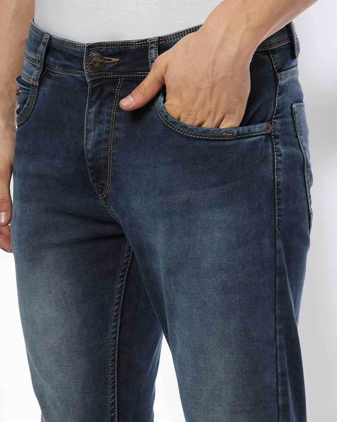 Men Lightly Washed Skinny Fit Jeans