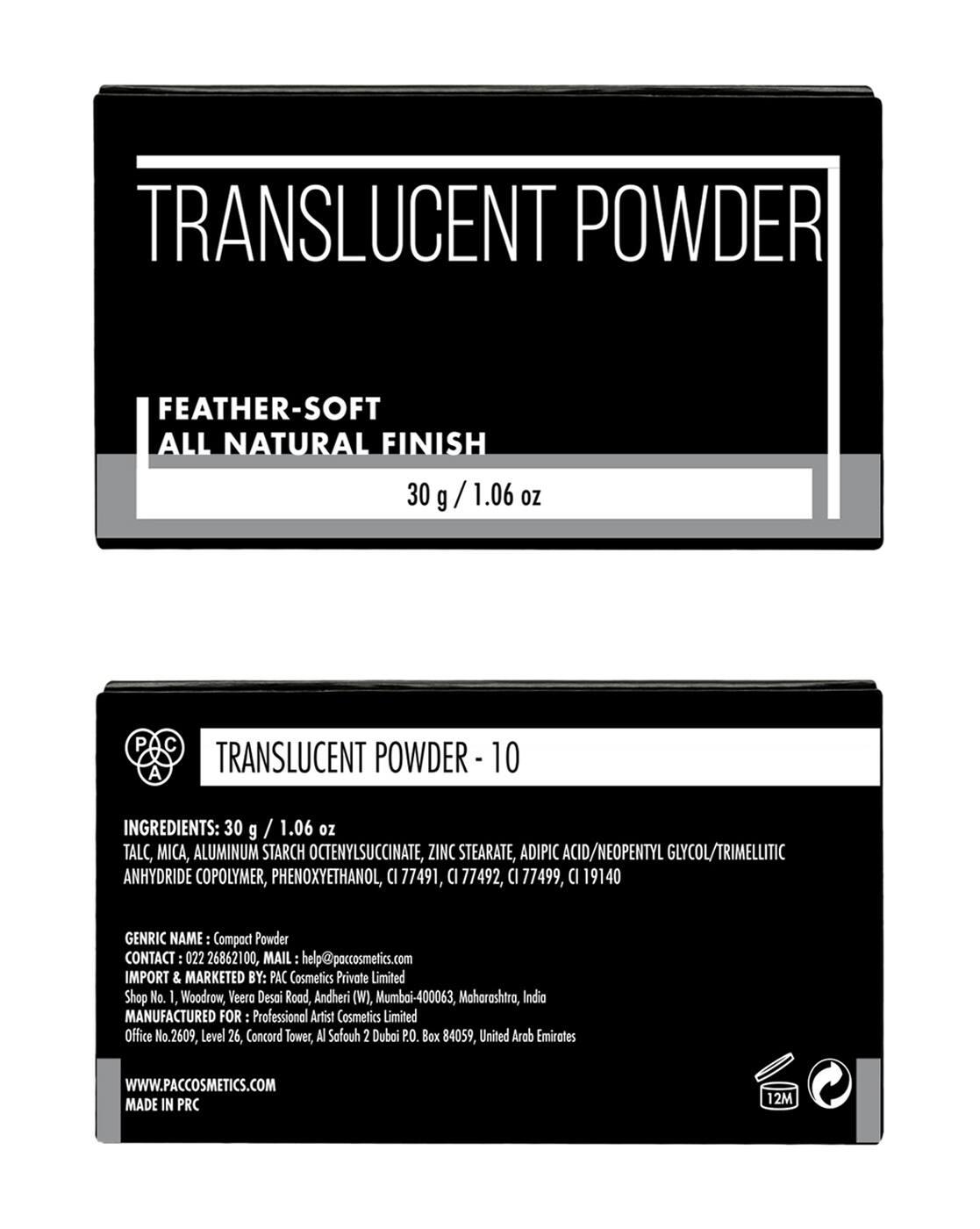 Translucent Powder Controls Shine Prevents Flashbacks Lightweight - 10