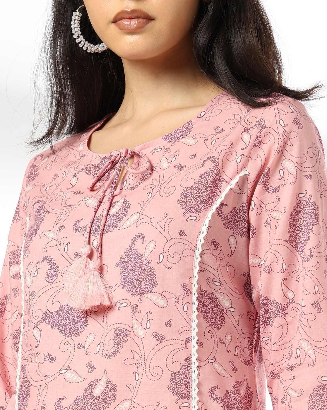 Women Paisley Print Straight Kurta