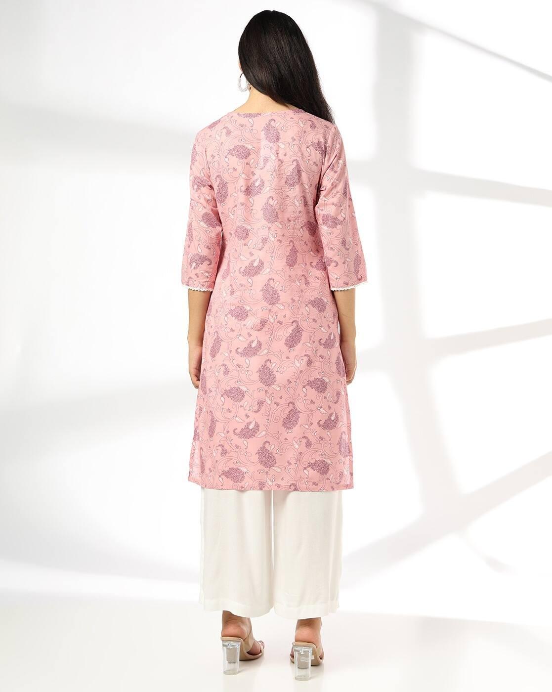 Women Paisley Print Straight Kurta