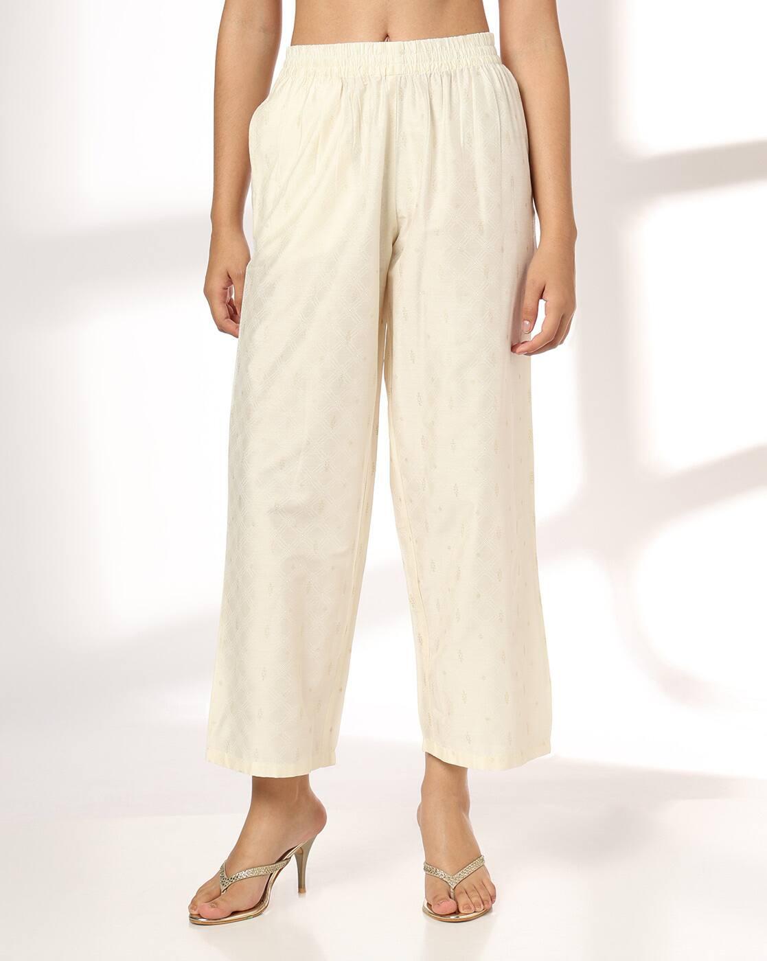 Women Foil Print Palazzos with Slip Pockets
