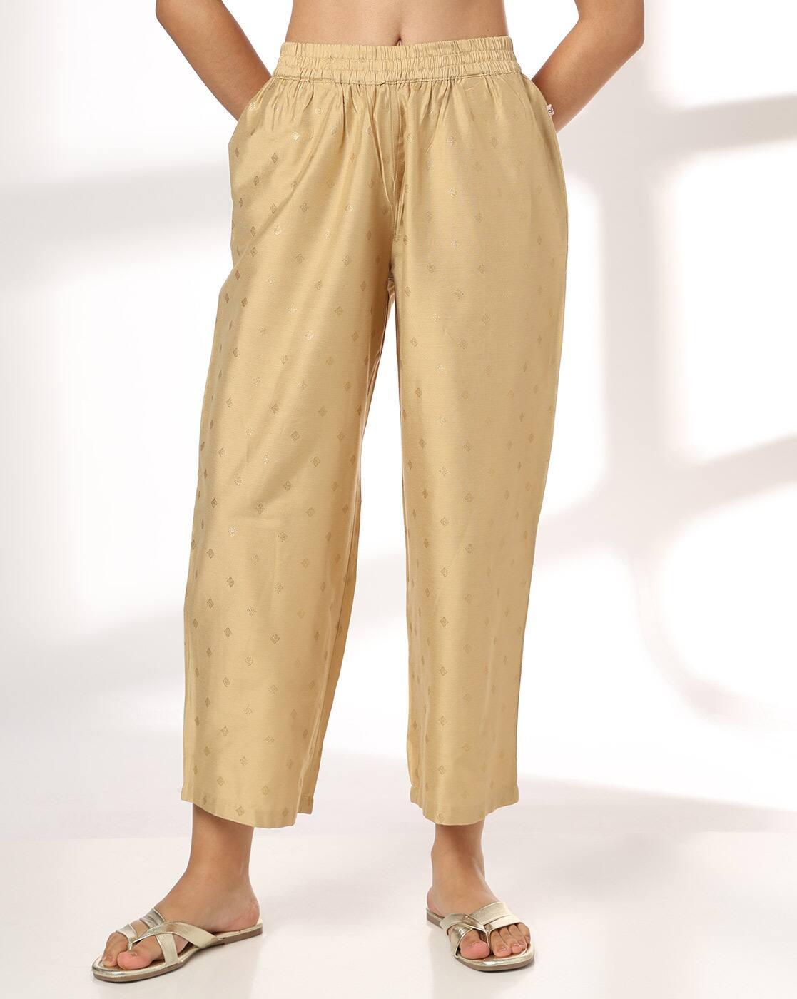 Women Foil Print Palazzos with Slip Pockets
