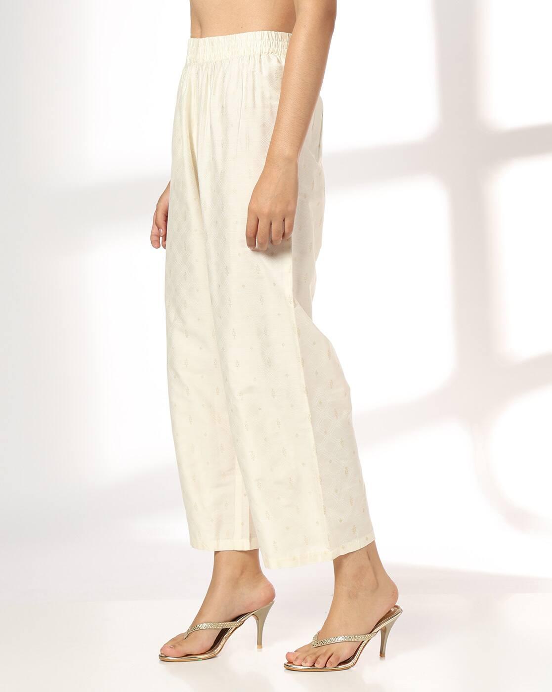 Women Foil Print Palazzos with Slip Pockets