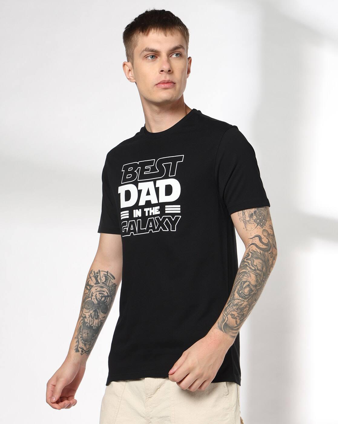 Men Typographic Print Regular Fit Crew-Neck T-Shirt