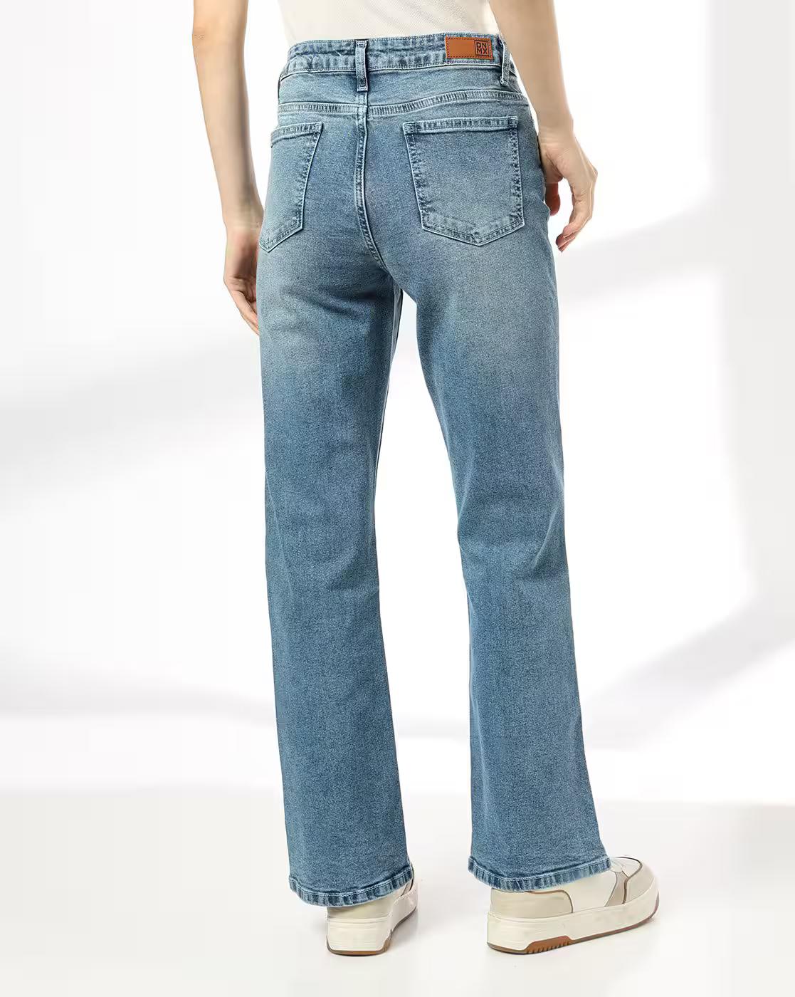 Women Lightly Washed Bootcut Jeans