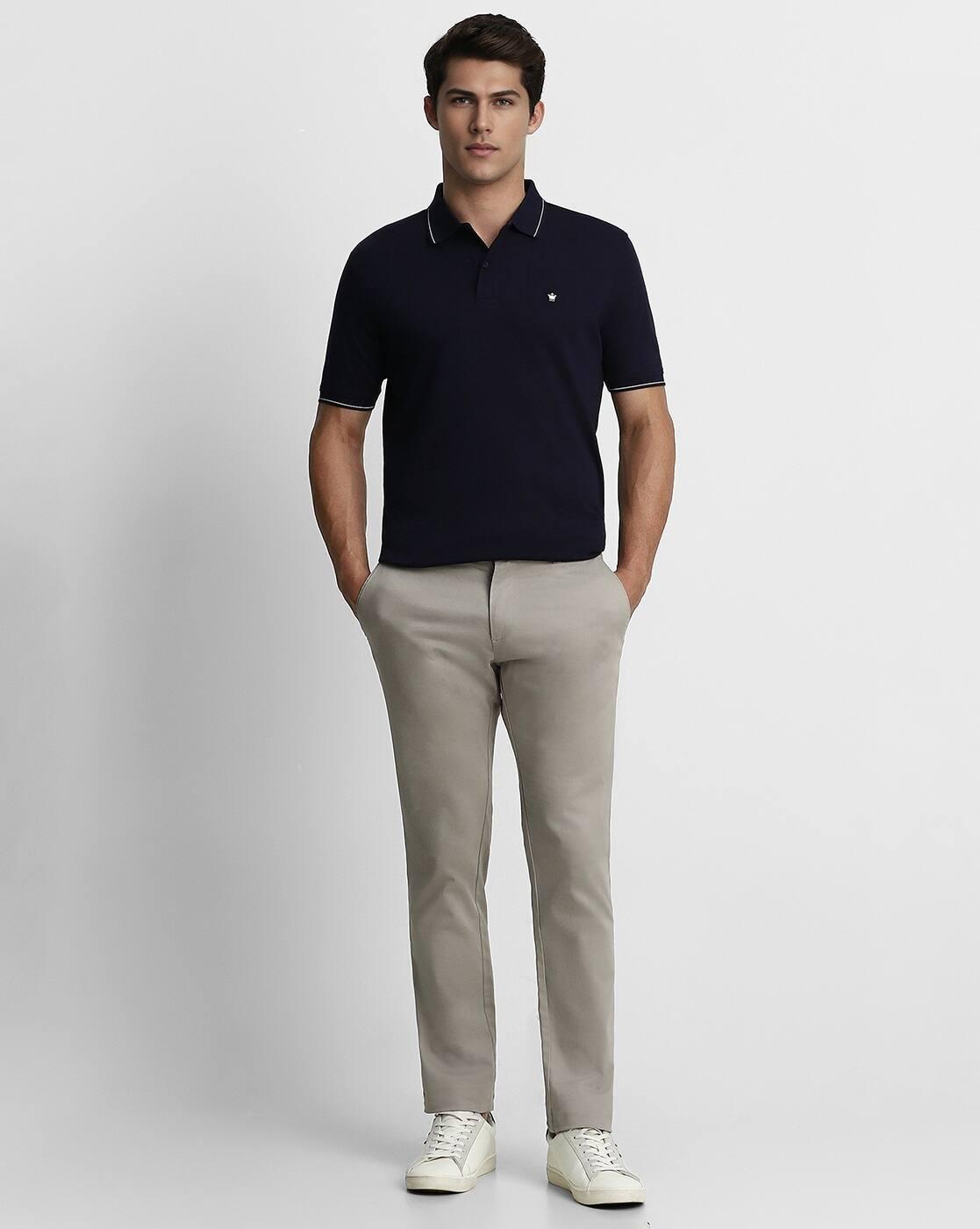 Regular Fit Logo Print Cotton Polo T-shirt