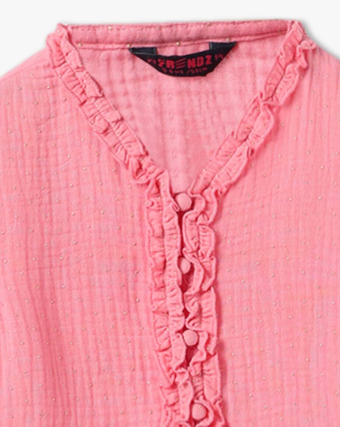 Girls Regular Fit Top with Studs