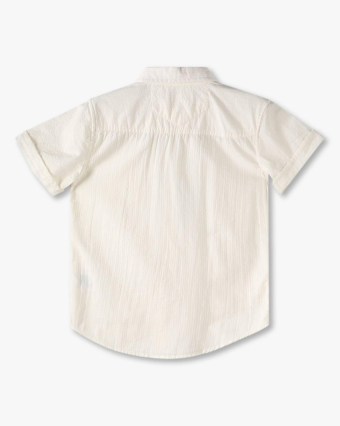 Boys Patterned Relaxed Fit Cotton Shirt
