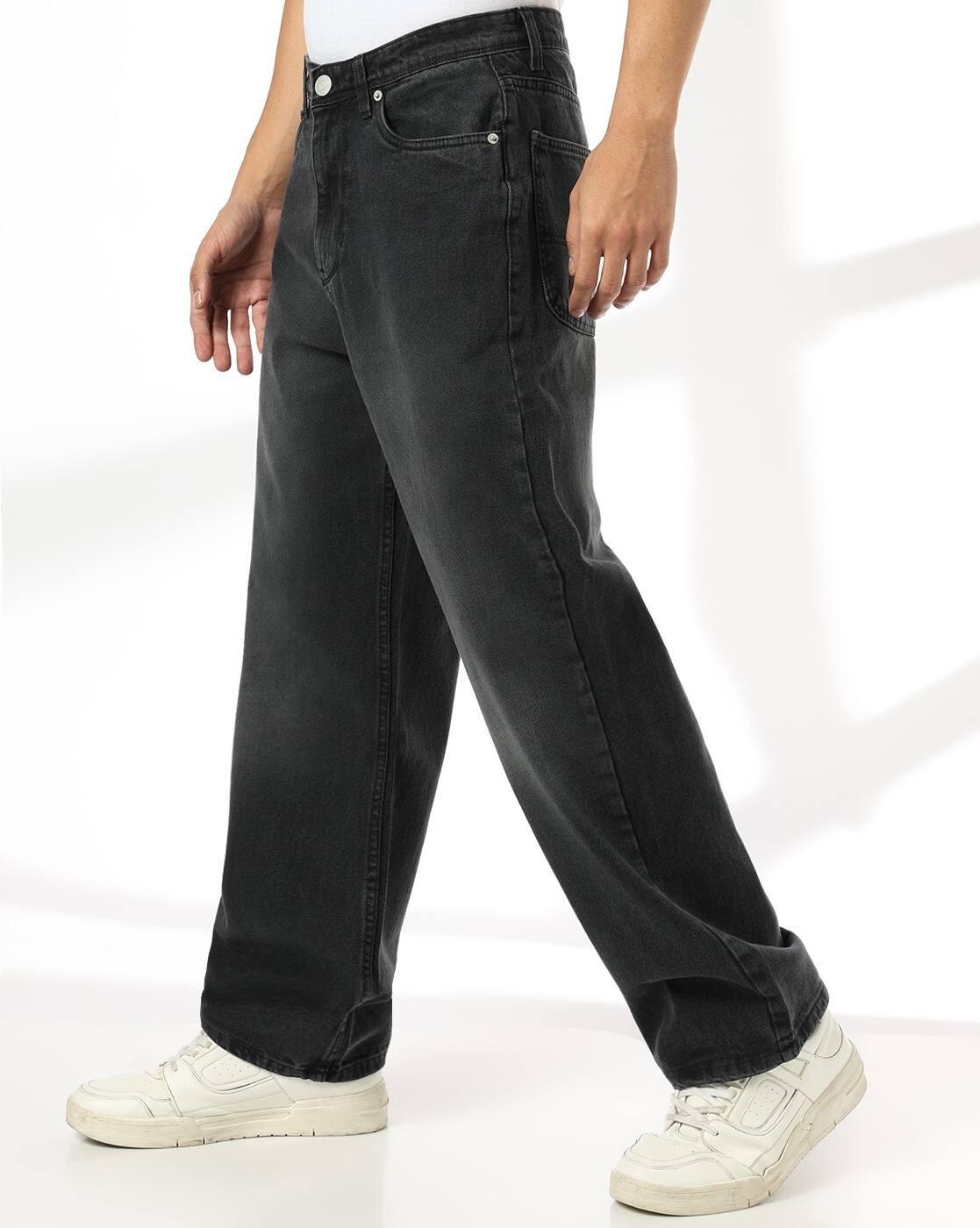 Men Mid-Wash Baggy Jeans