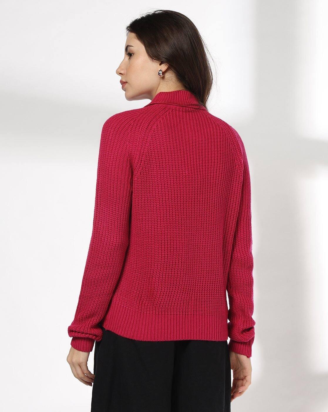 Women Speckle-Knit Turtleneck Sweater