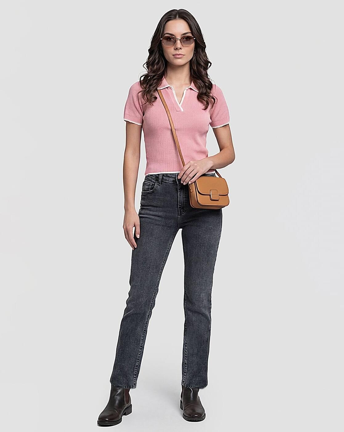 Women High-Rise Straight Fit Jeans