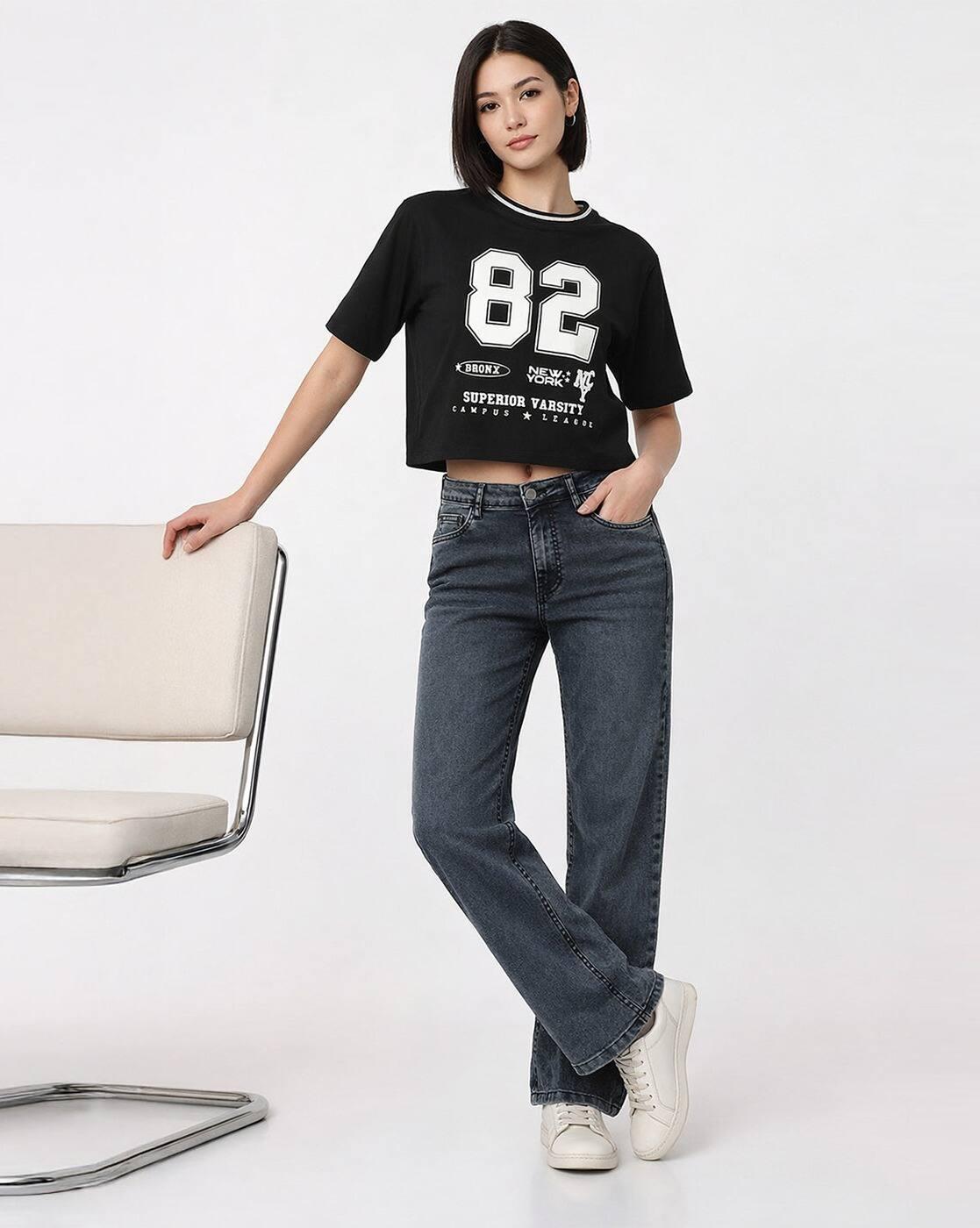 Women High-Rise Straight Fit Jeans