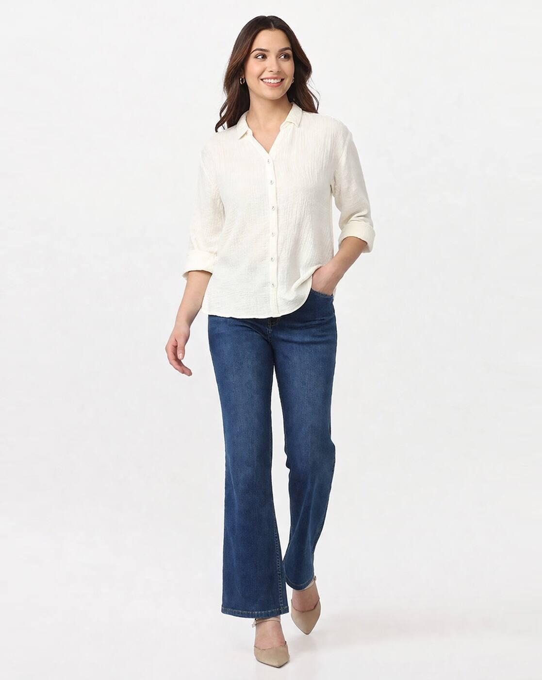 Women High-Rise Straight Fit Jeans