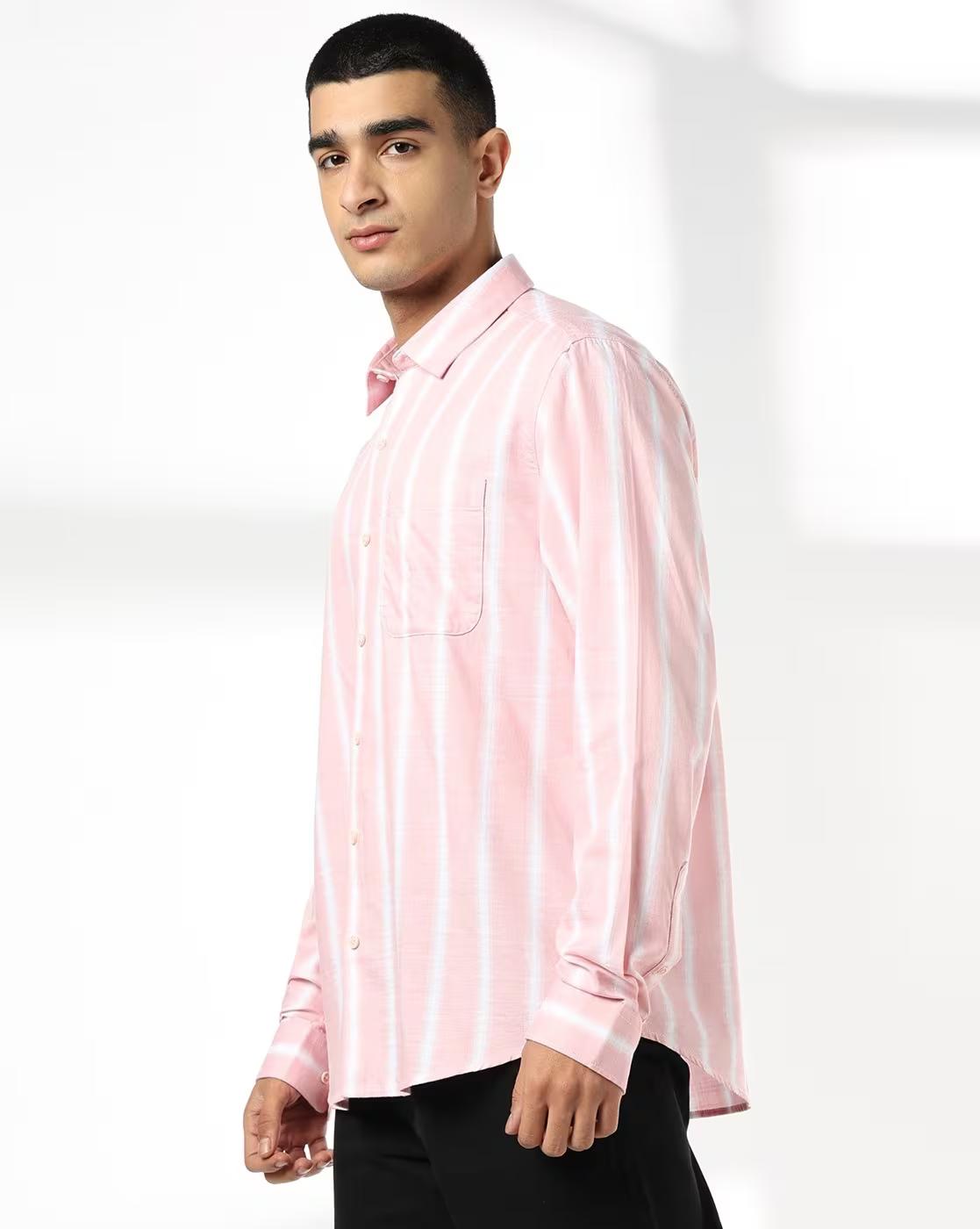 Men Stripes Slim Fit Classic Shirt
