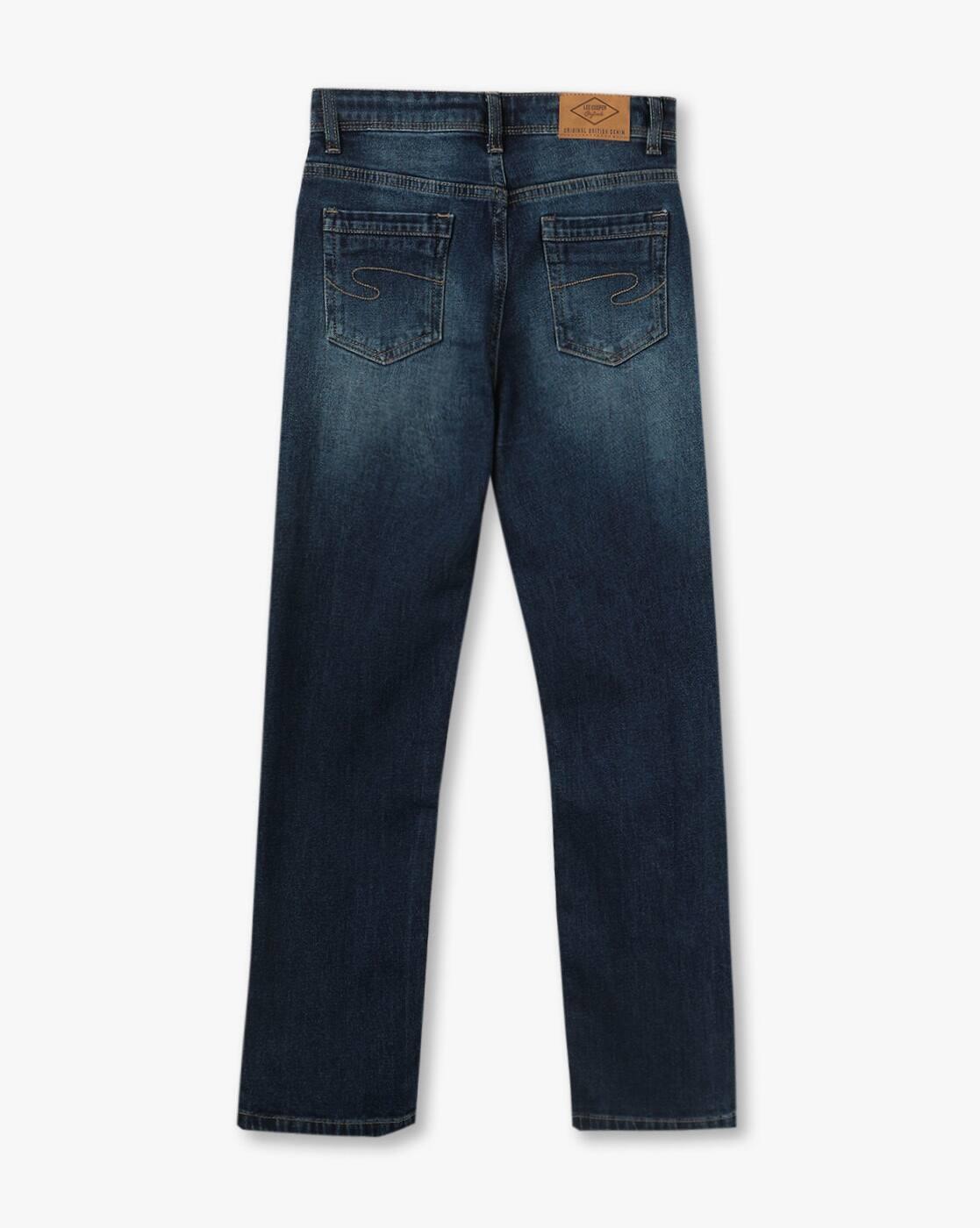 Boys Lightly Washed Straight Jeans
