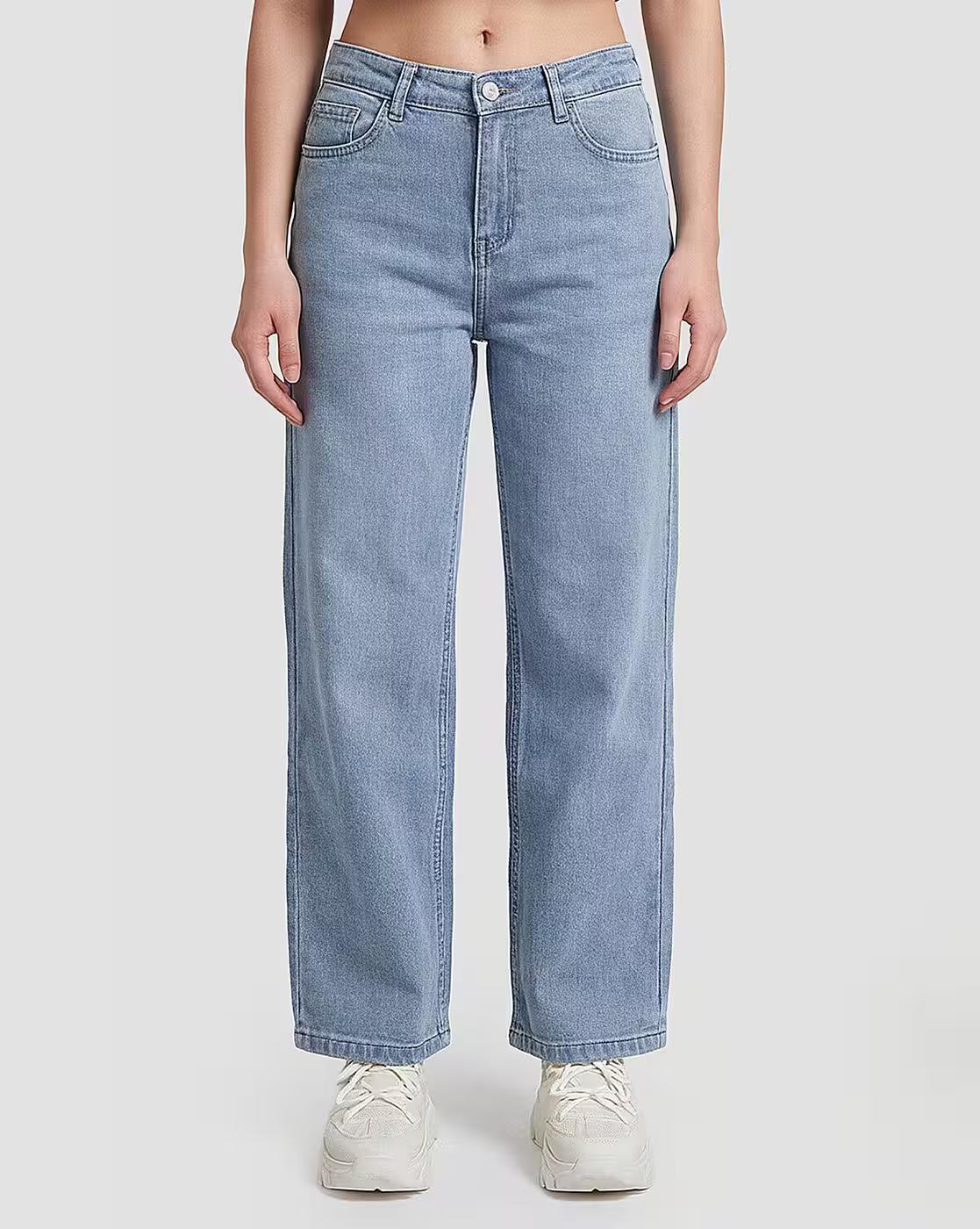 Women High-Rise Straight Fit Jeans