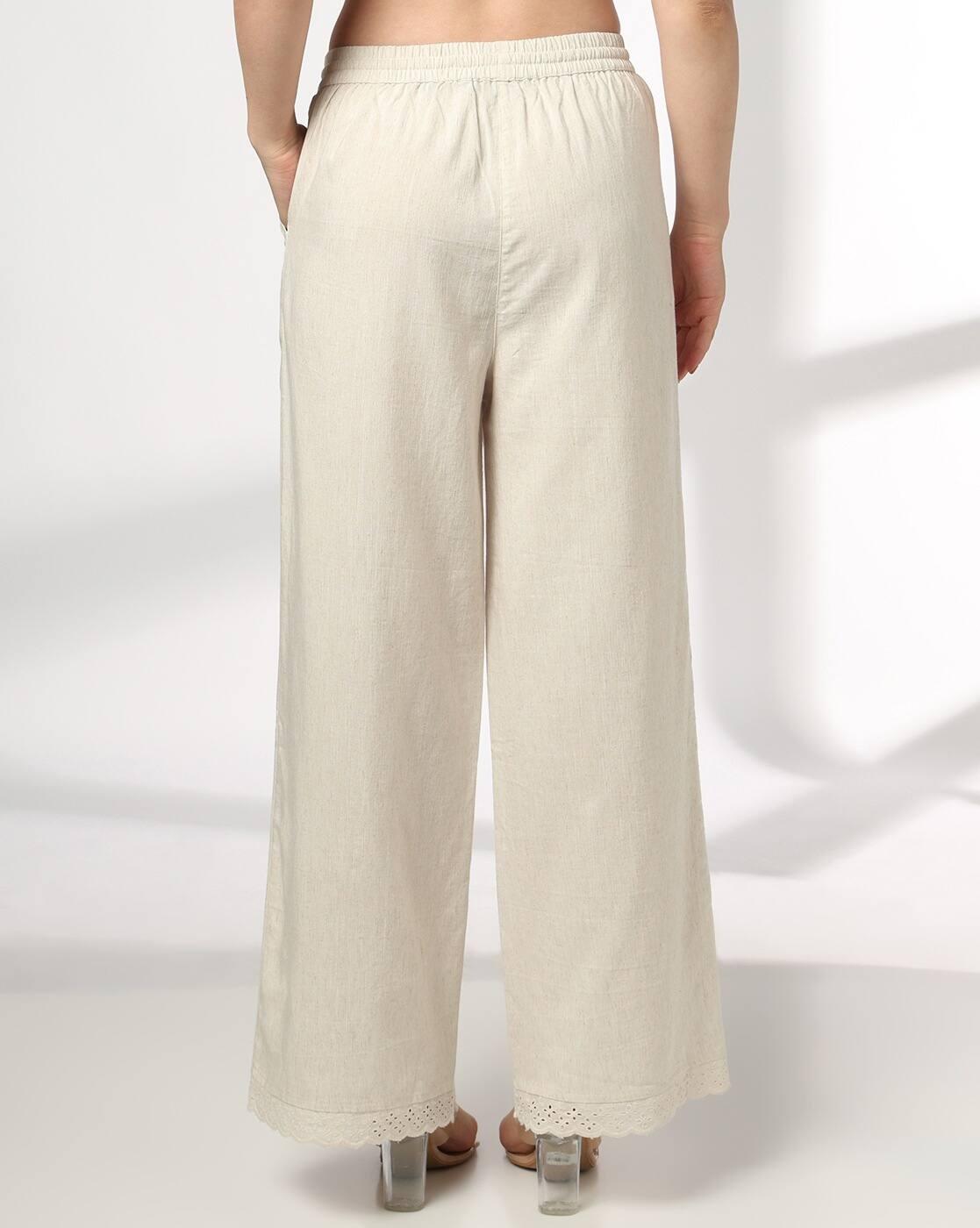 Women Mid-Rise Wide Leg Trousers