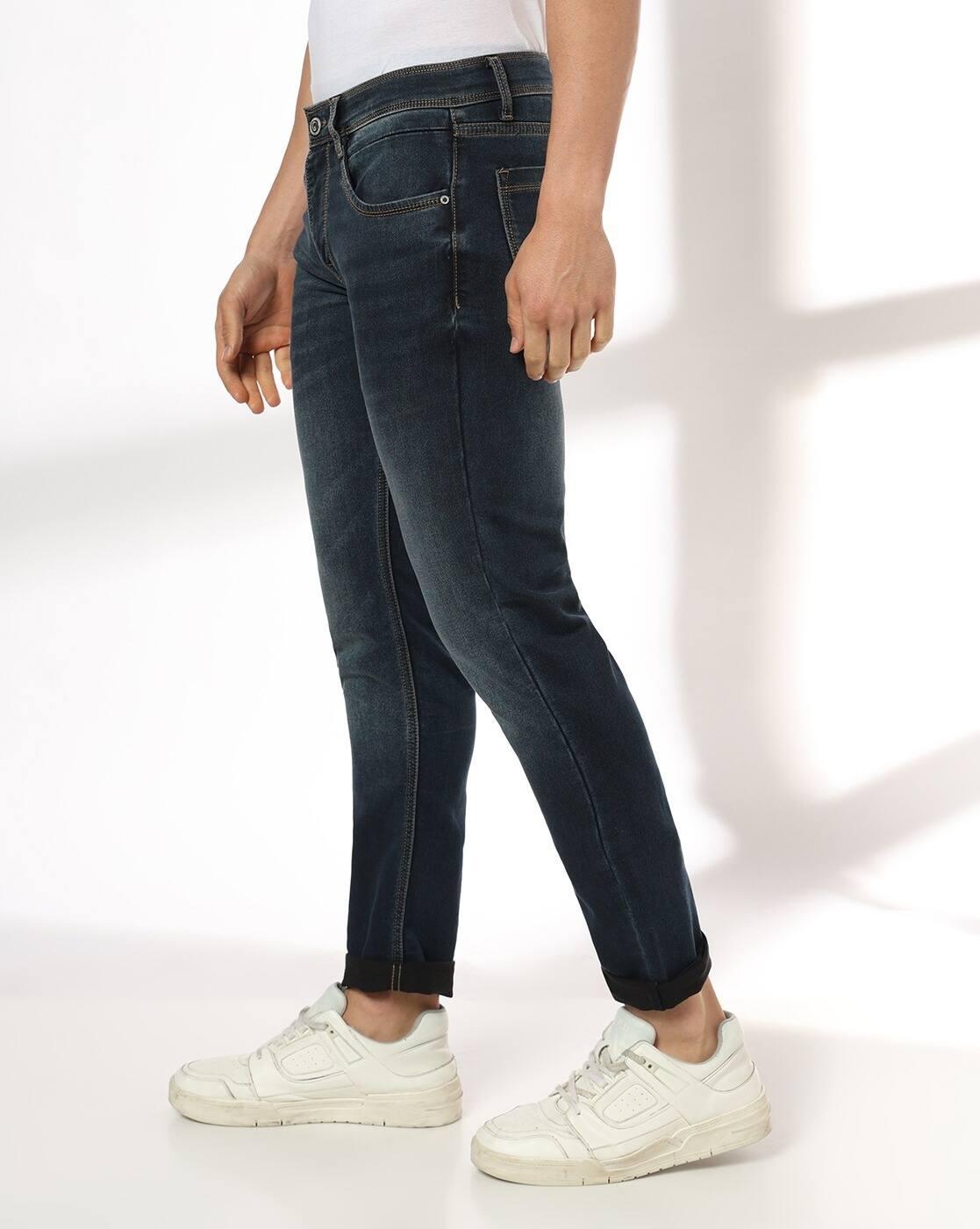 Men Mid-Wash Slim Fit Jeans