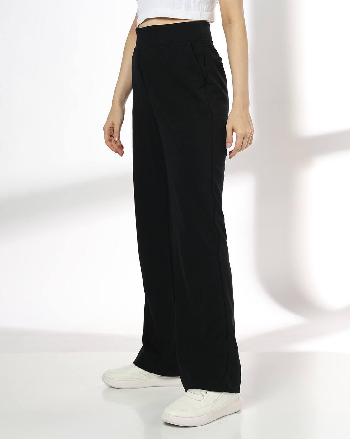 Women Straight Fit Flat-Front Pants