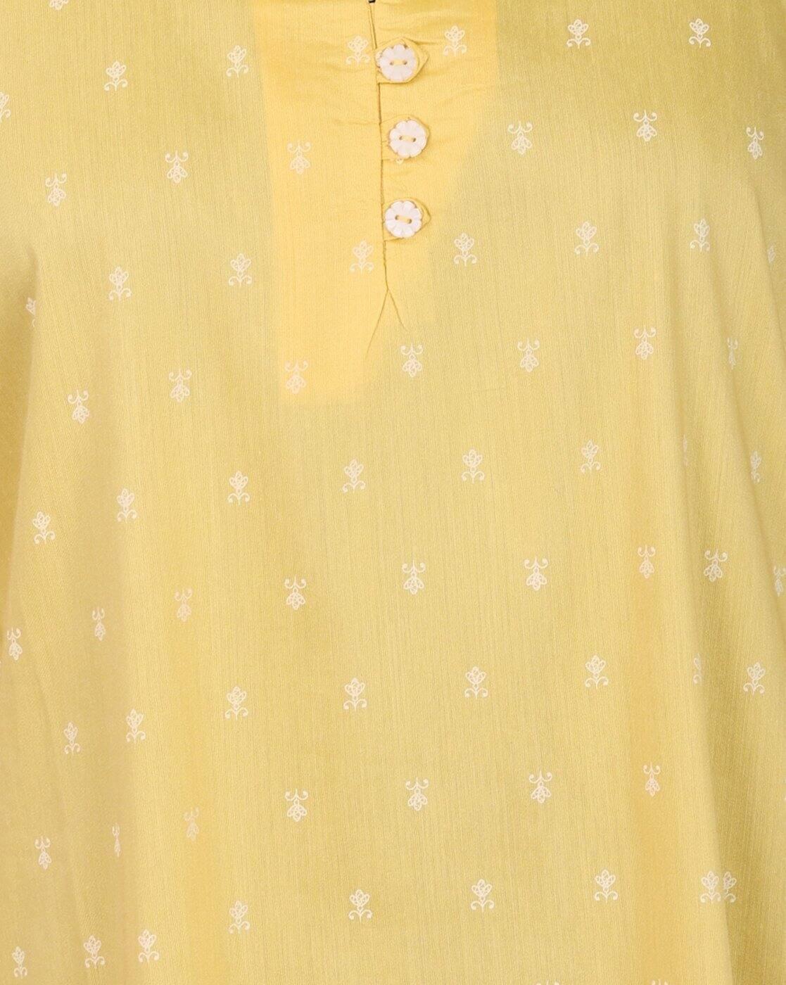 Women Micro Print Straight Kurta