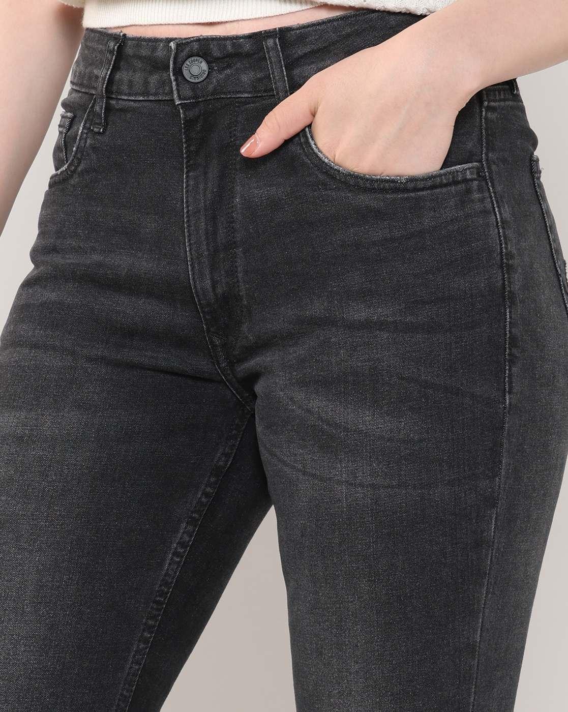 Women Lightly Washed High-Rise Flared Jeans
