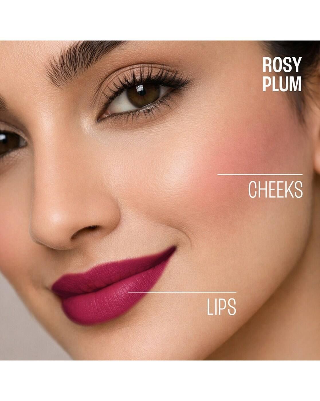9to5 Double Duty Lip & Cheek Mousse Long Lasting and  Lightweight - Rosy Plum