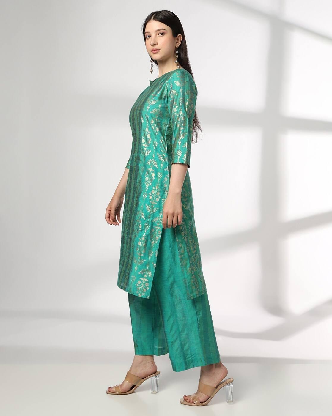 Women Printed Straight Kurta-Bottom Set