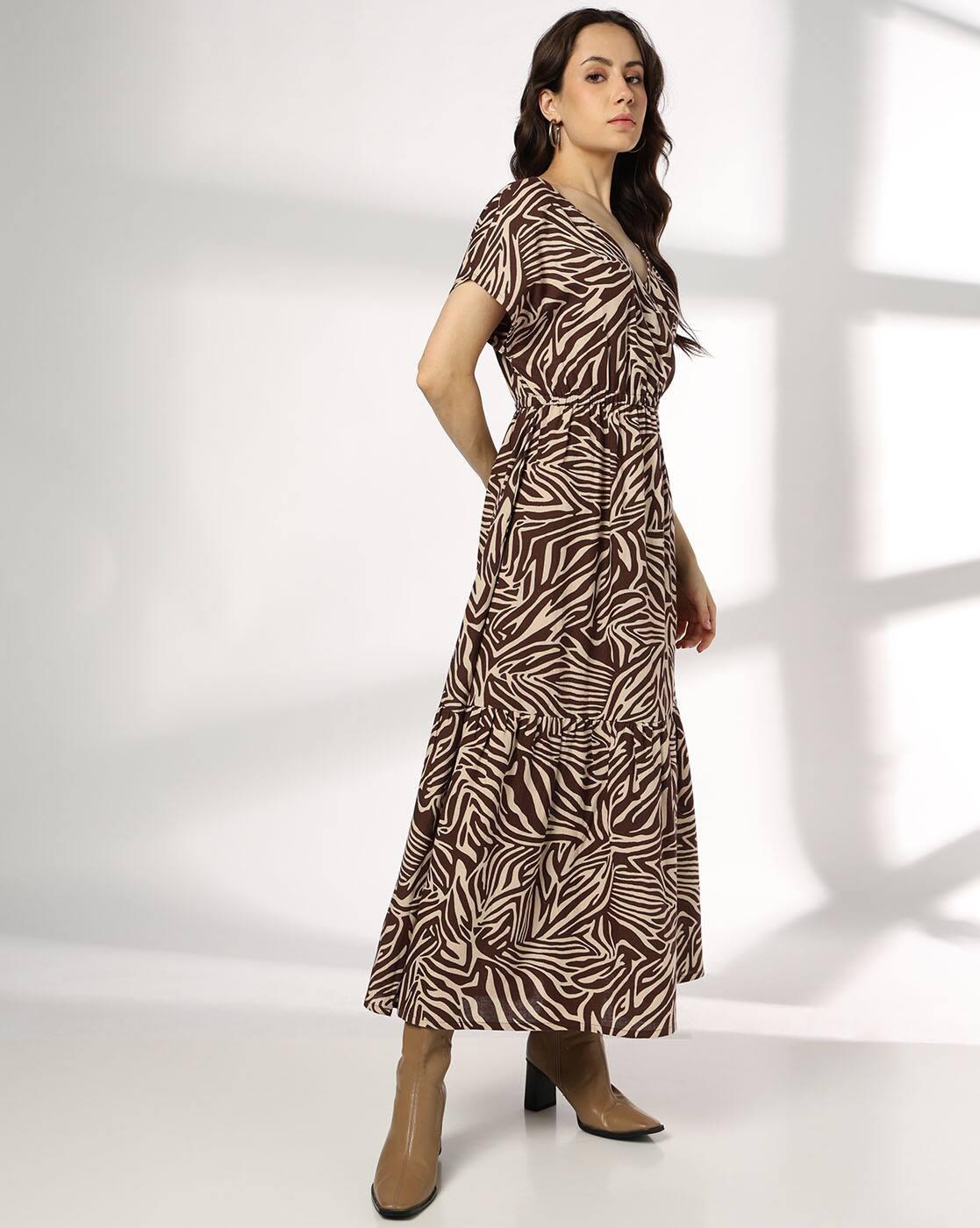 Women Animal Print Fit & Flare Dress