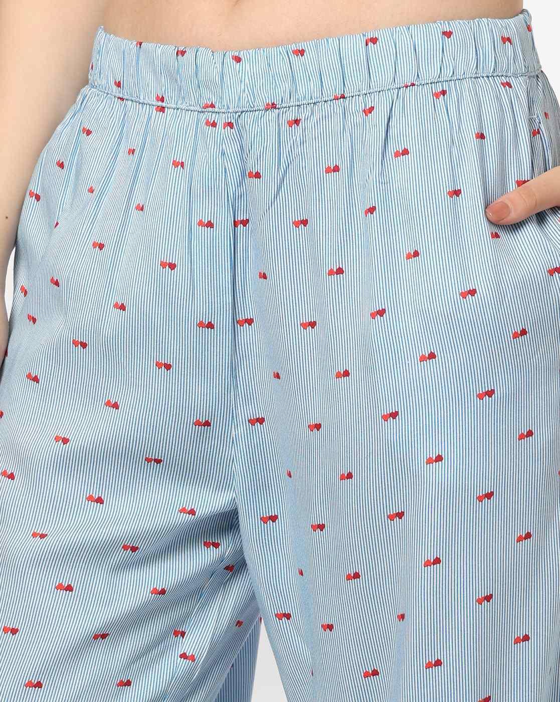 Women Patterned Shirt & Pants Co-Ord Set