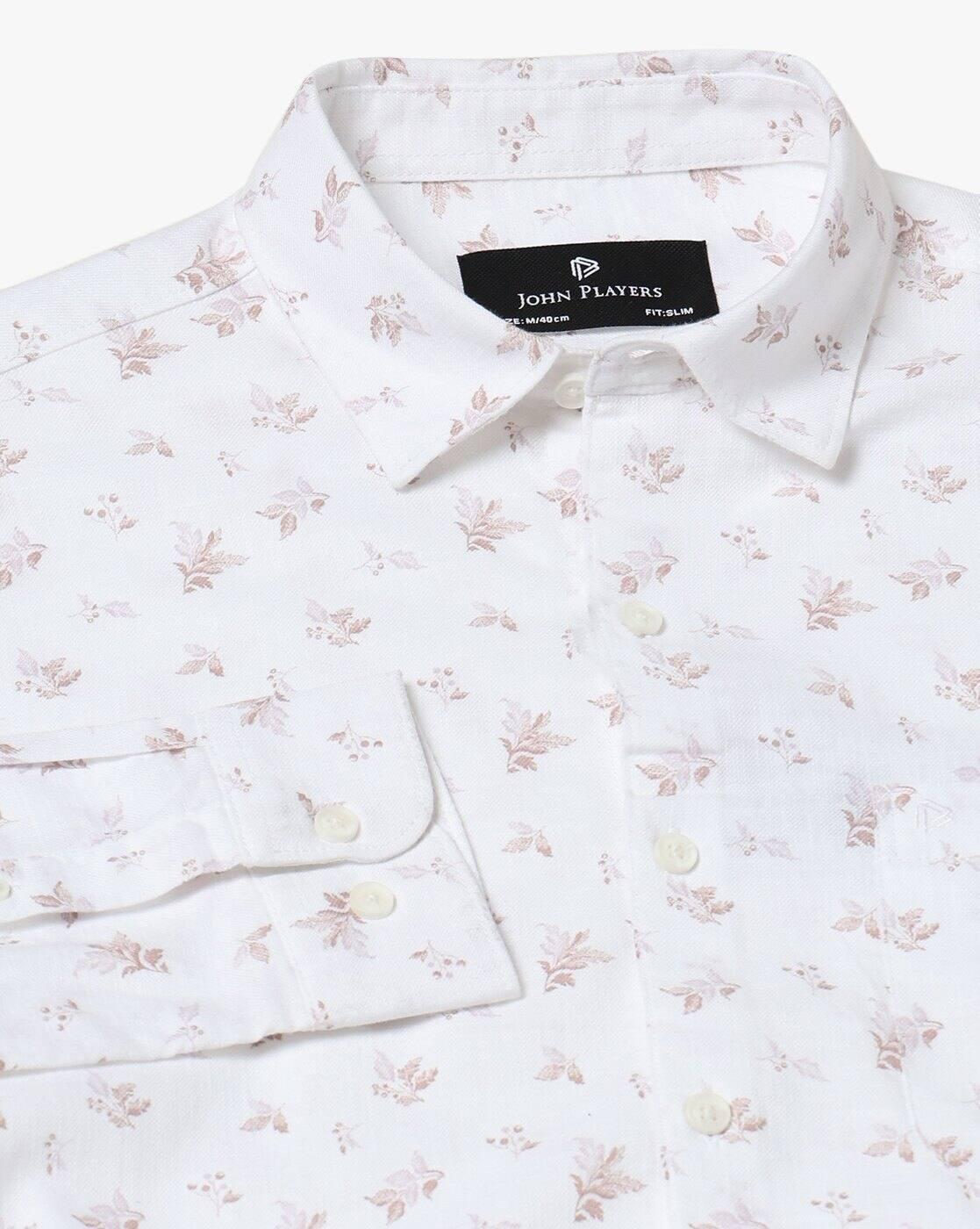 Men Slim Fit Printed Cotton Casual Shirt