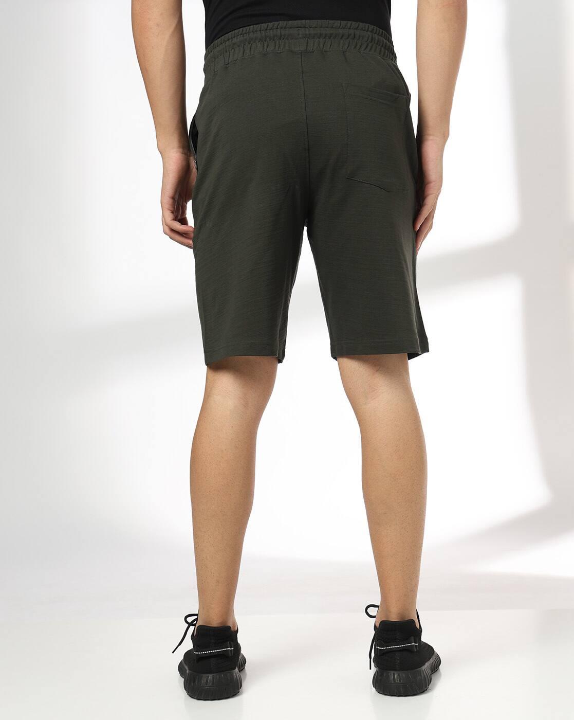 Men Crushed Regular Fit Shorts
