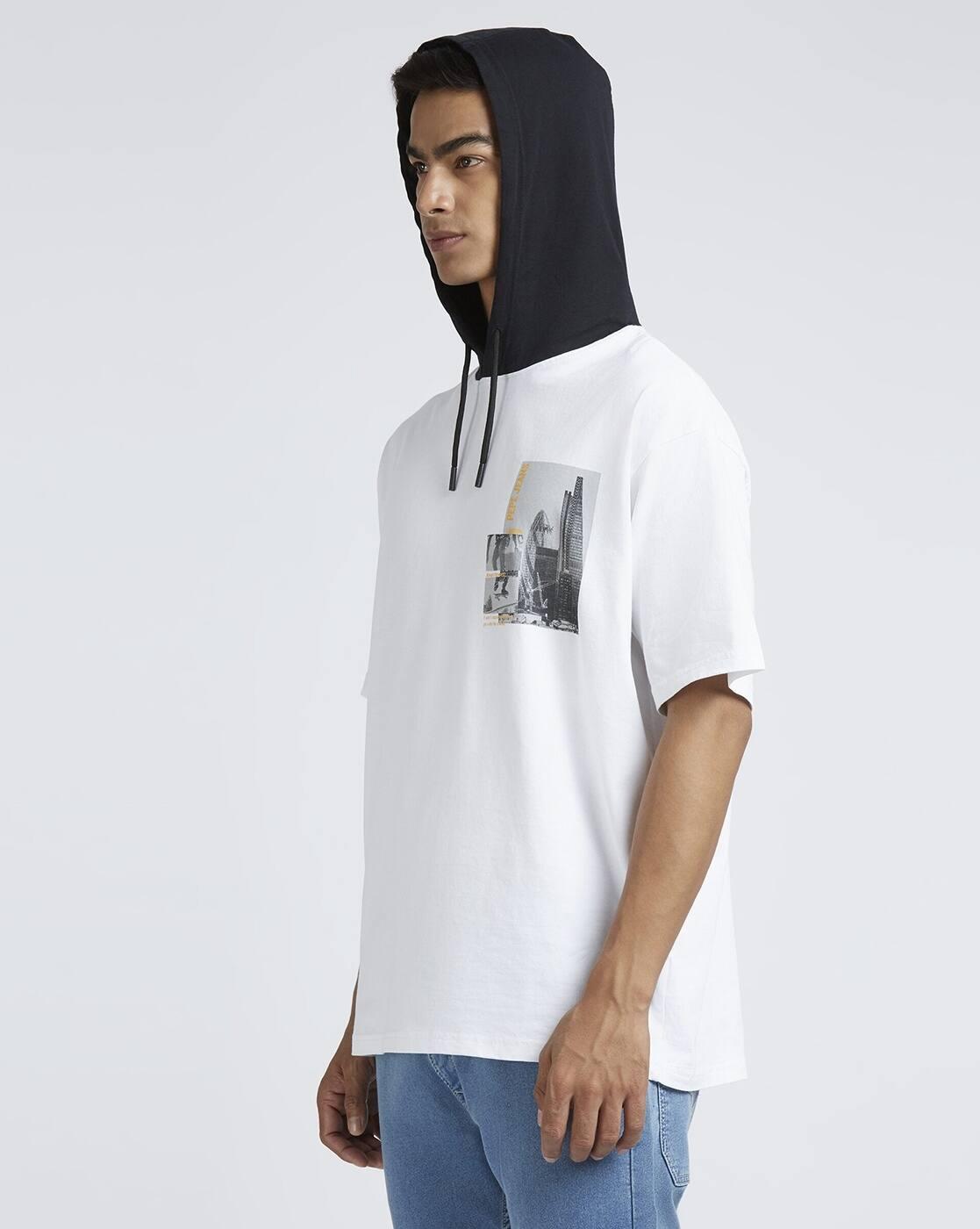 Men Graphic Print Oversized Hoodie