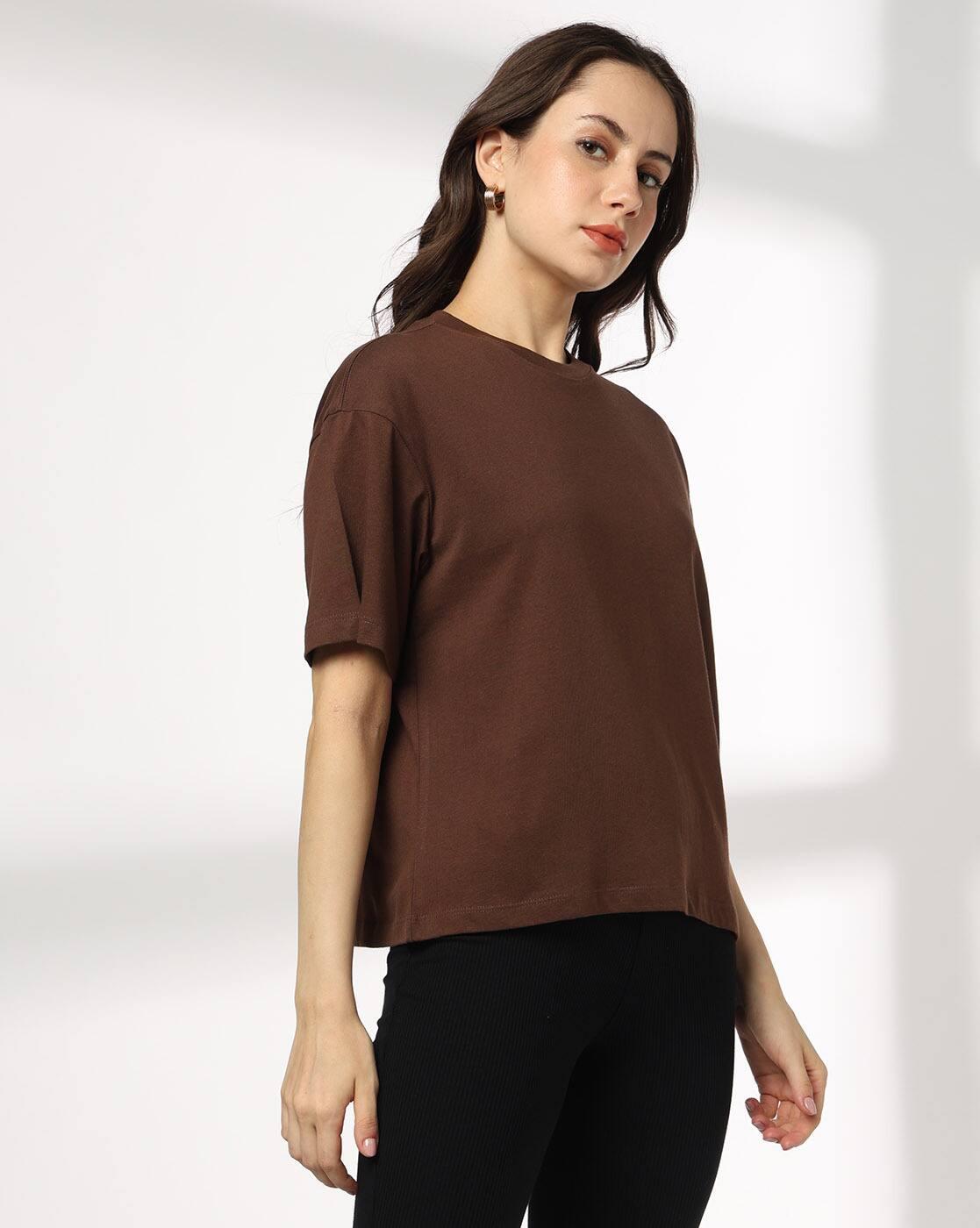 Women Daisy Boxy Fit Crew-Neck T-Shirt