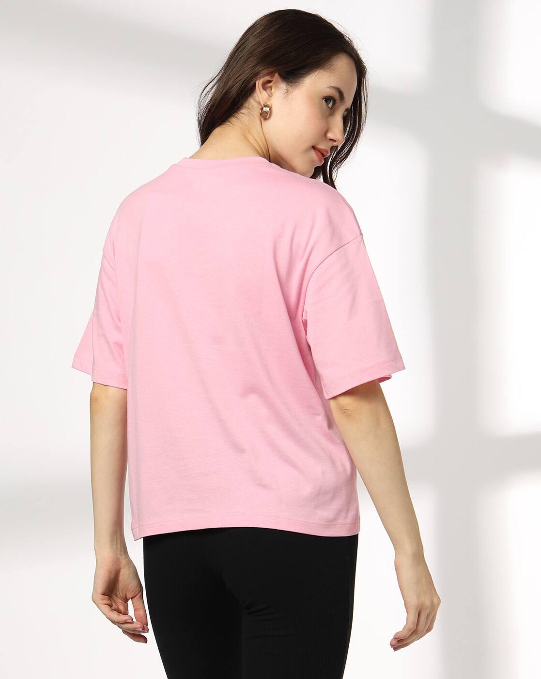 Women Daisy Boxy Fit Crew-Neck T-Shirt