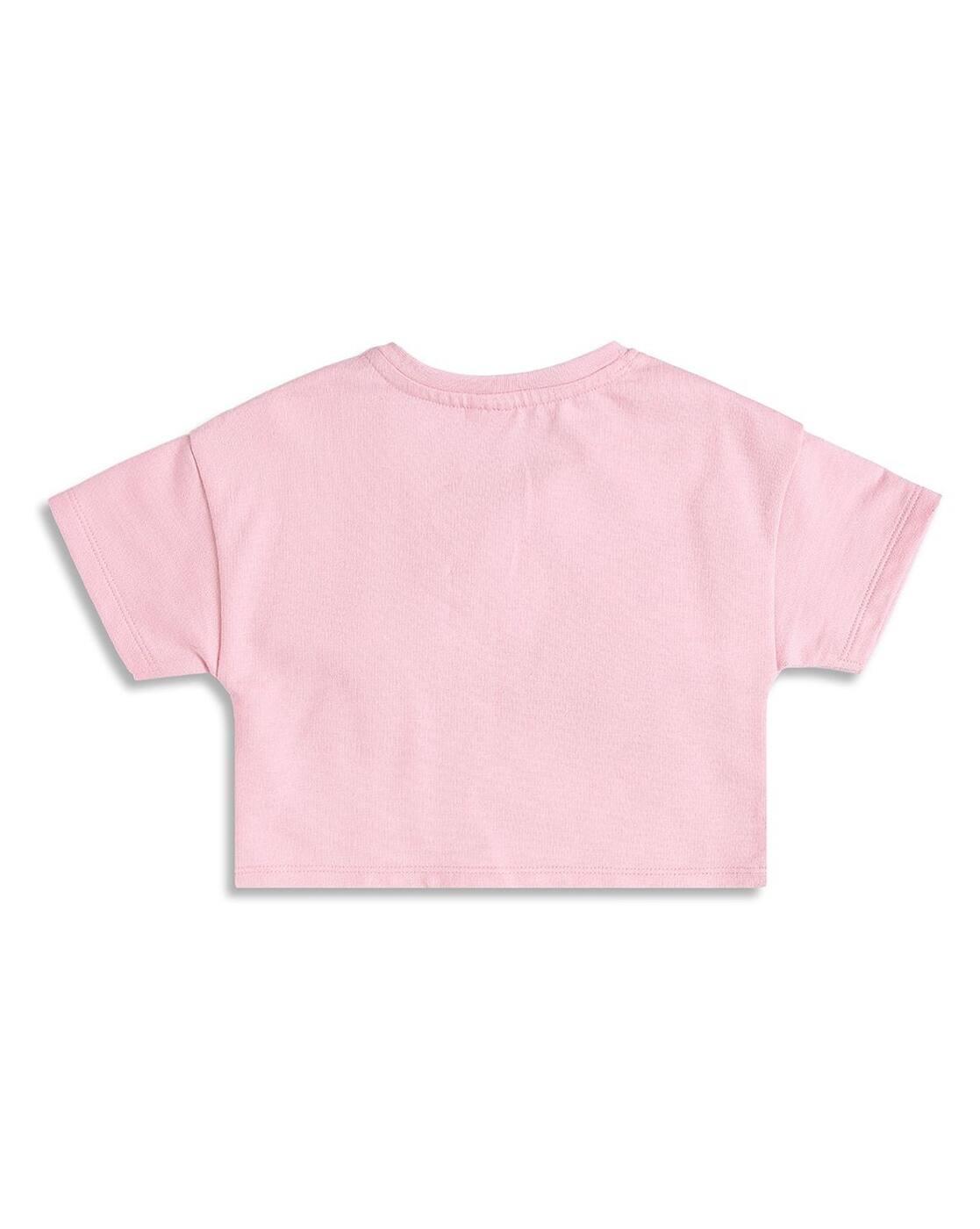 Girls Regular Fit Top with Floral Applique