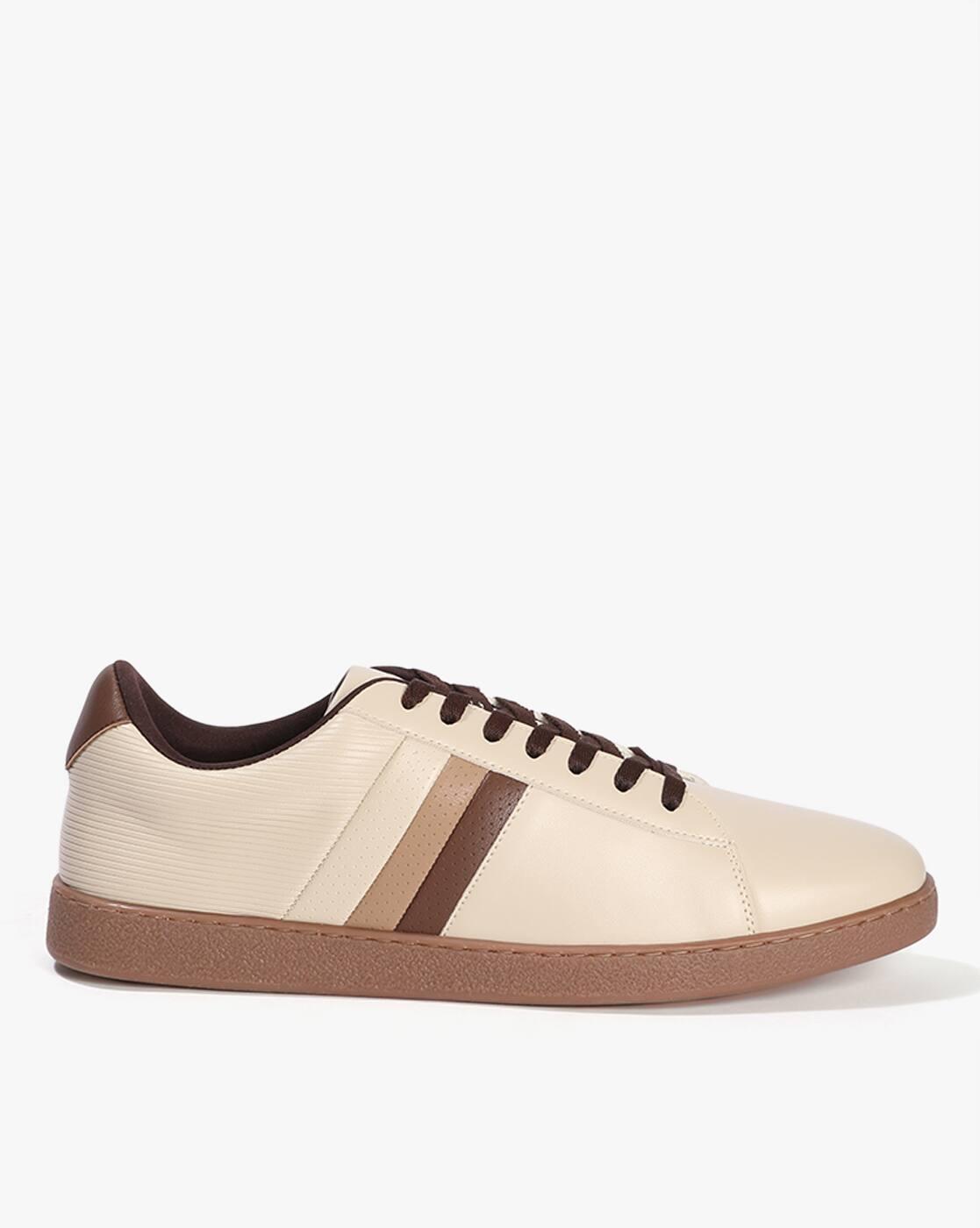 Men Striped Lace-Up Sneakers
