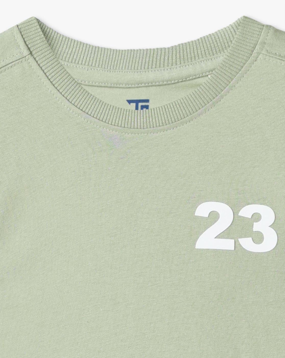 Boys Typographic Print Tailored Fit Round-Neck T-Shirt
