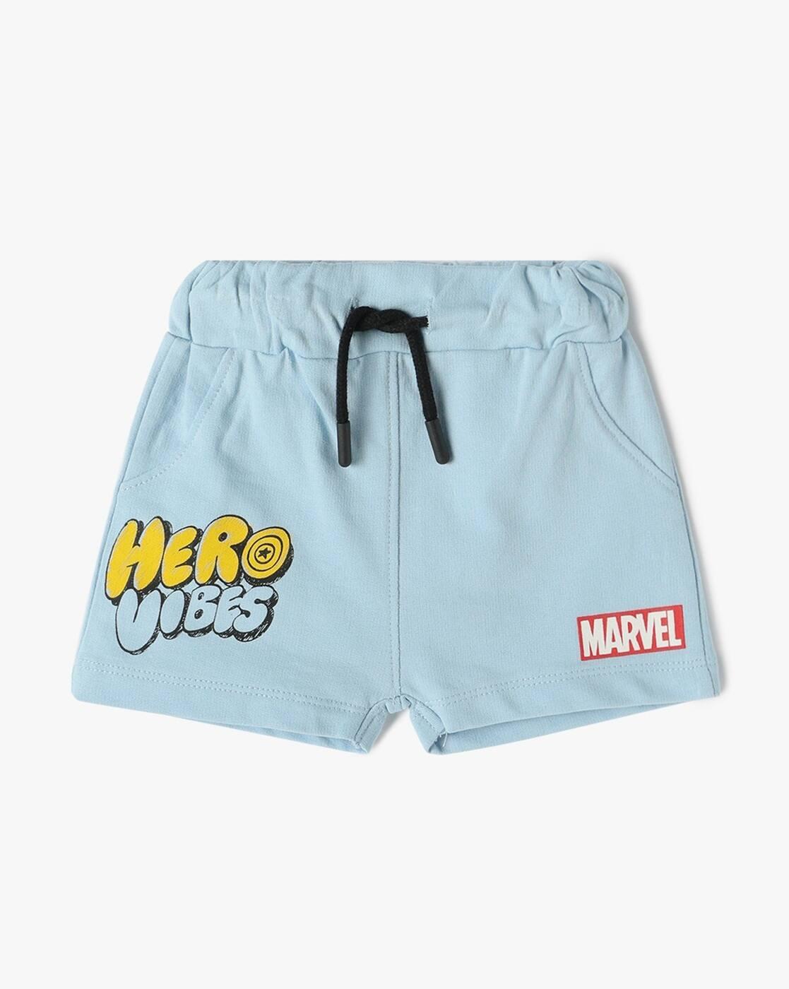 Boys Marvel Print T-Shirt & Shorts Set