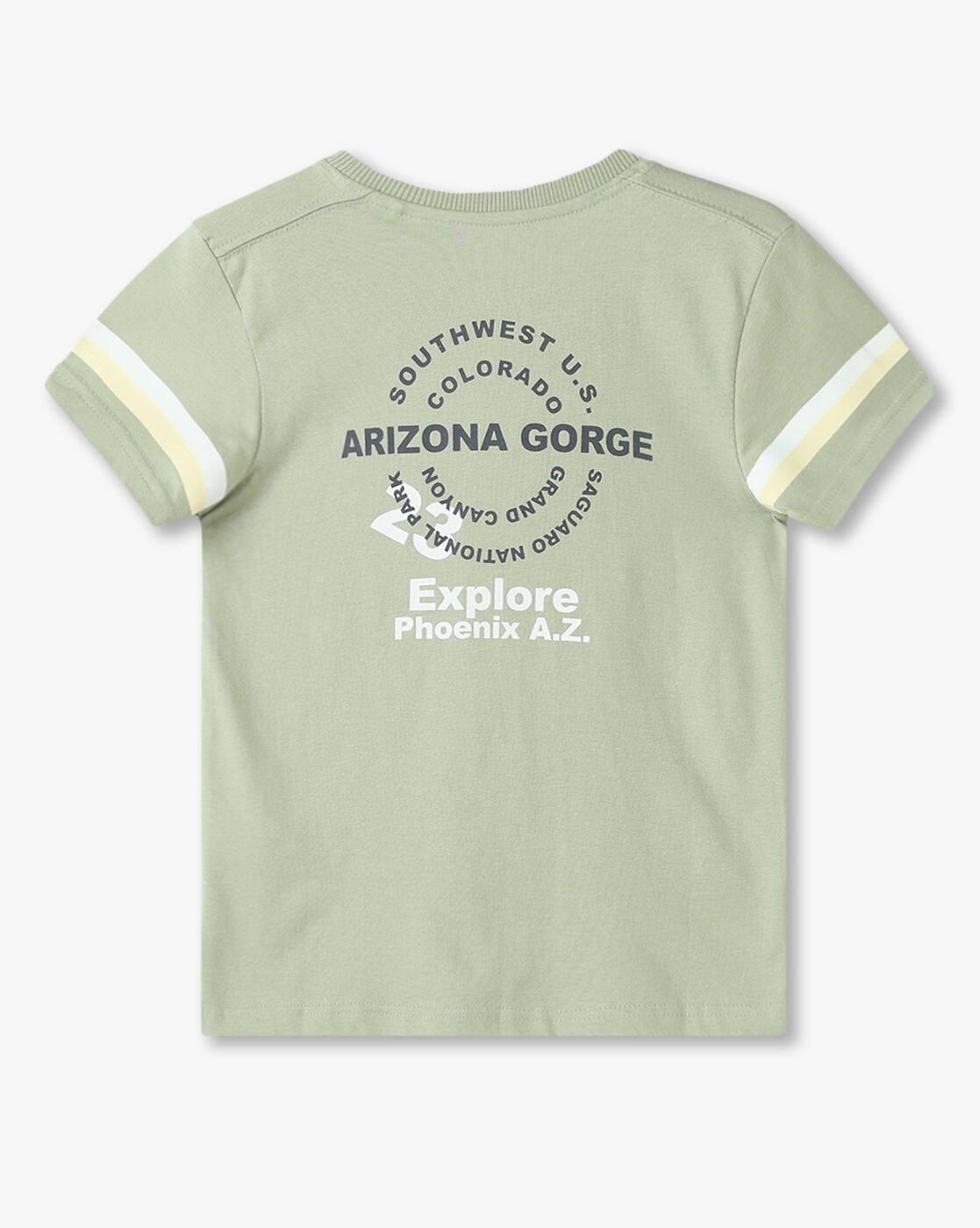 Boys Typographic Print Tailored Fit Round-Neck T-Shirt