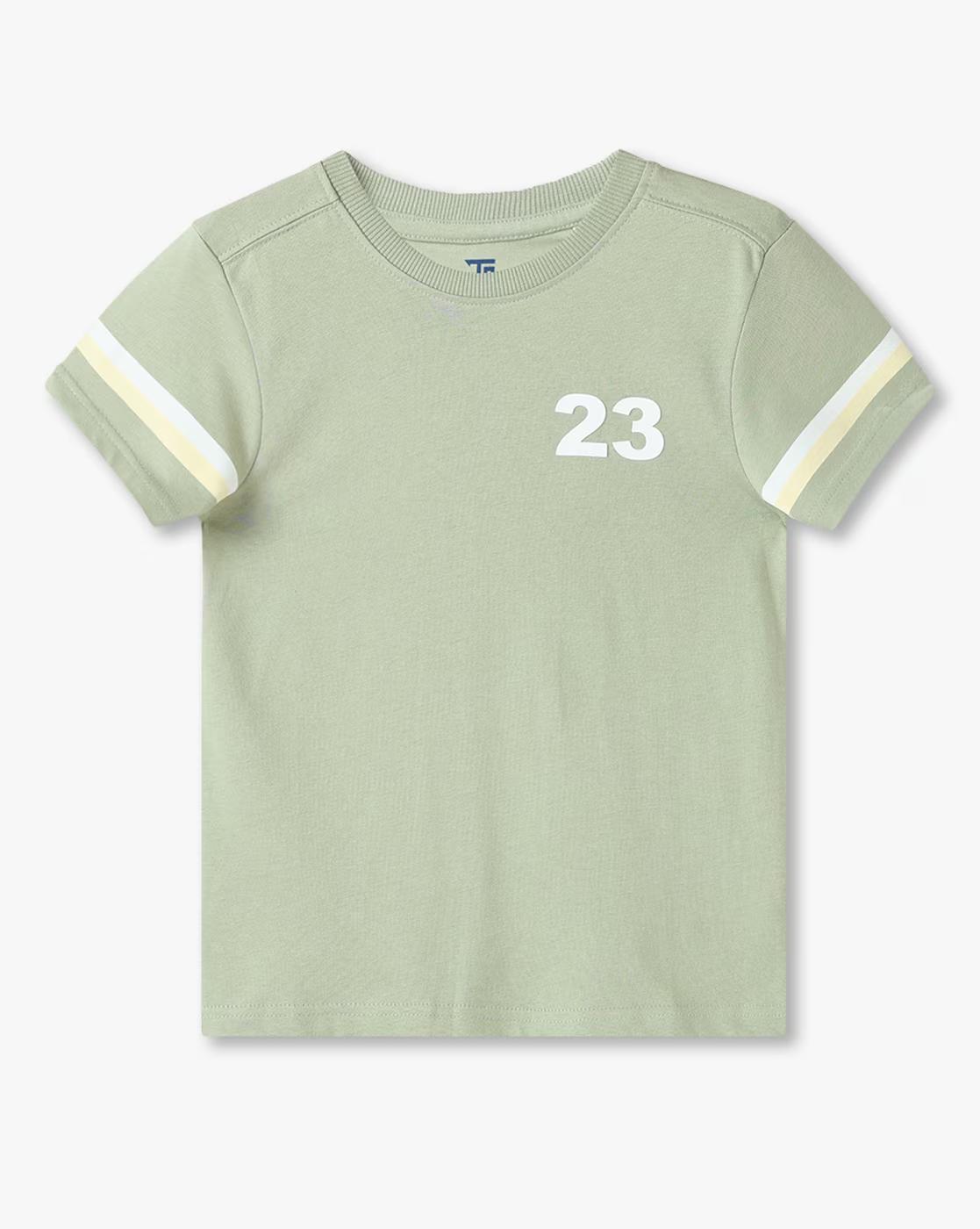 Boys Typographic Print Tailored Fit Round-Neck T-Shirt