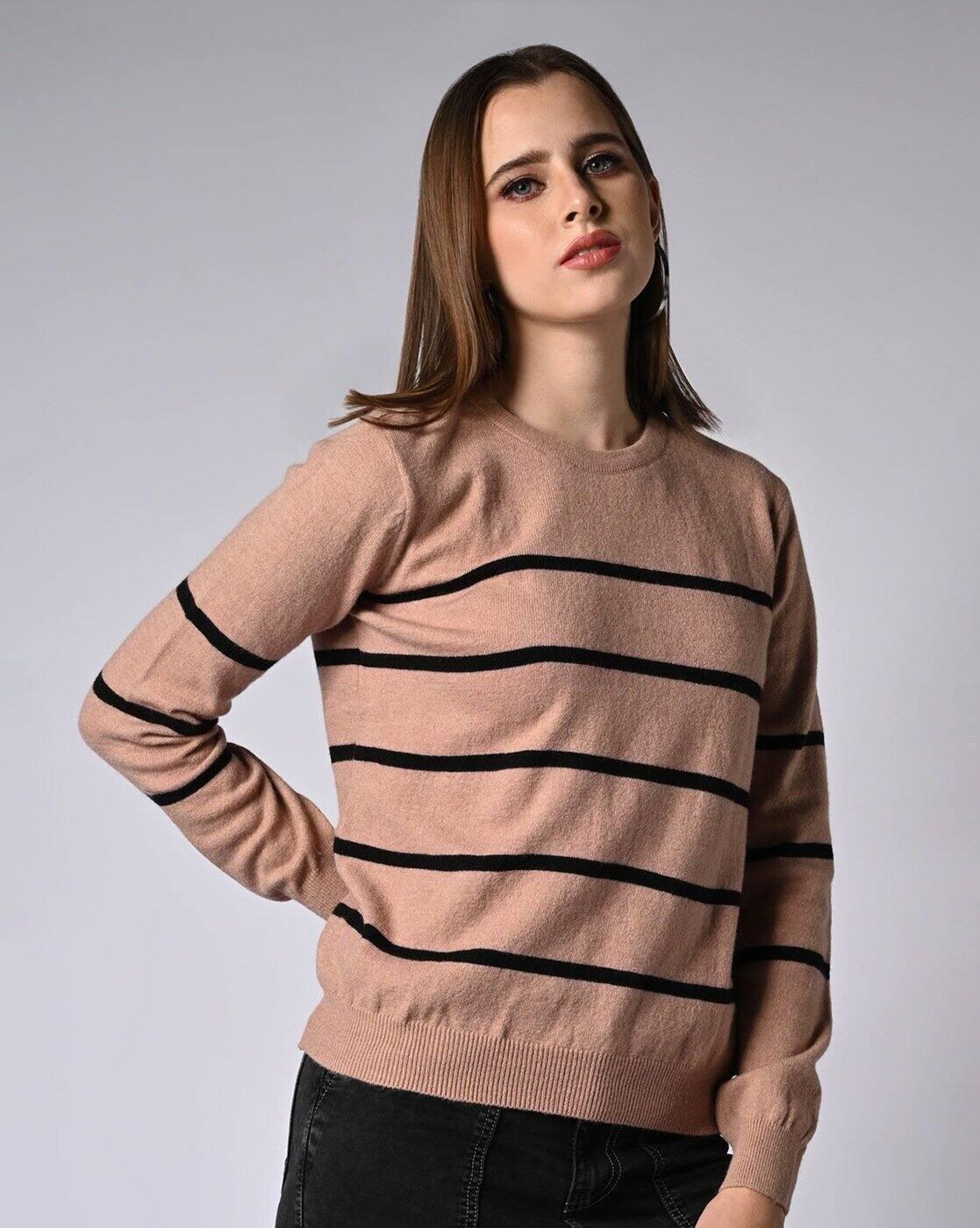 Women Striped Slim Fit Pullover