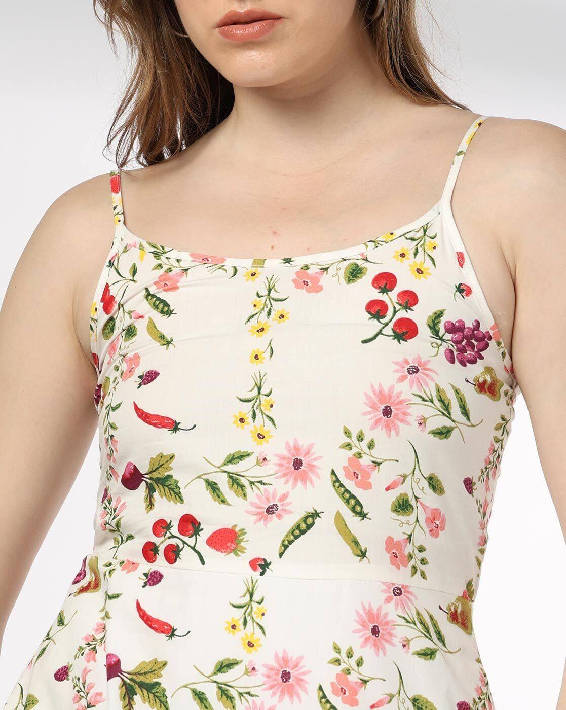 Women Floral Midi A-Line Dress