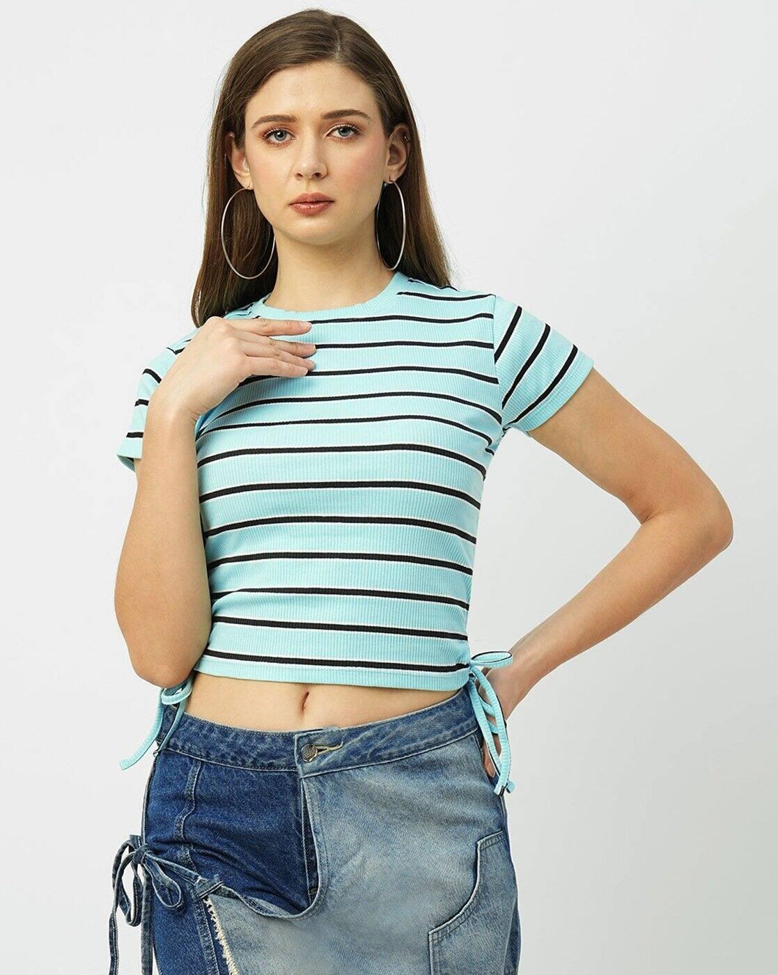 Women Striped Slim Fit T-Shirt